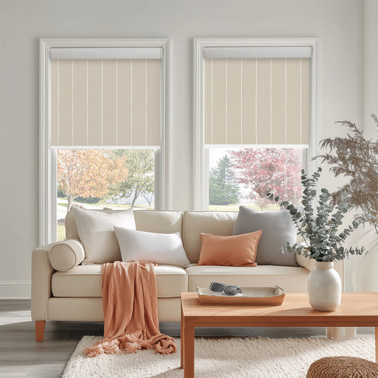 Pure Stripe Print Full Blackout Roller Blinds