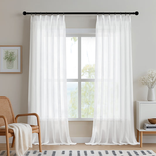 Beverly 3D Textured Sheer Curtains