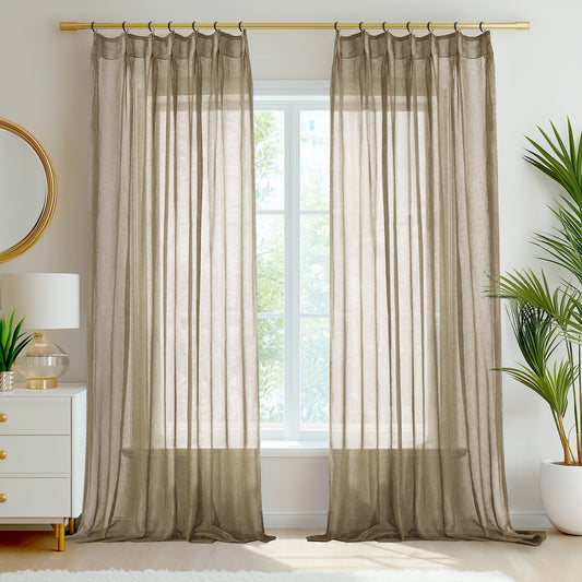 Elizabeth Foil-Woven Sheer Curtains