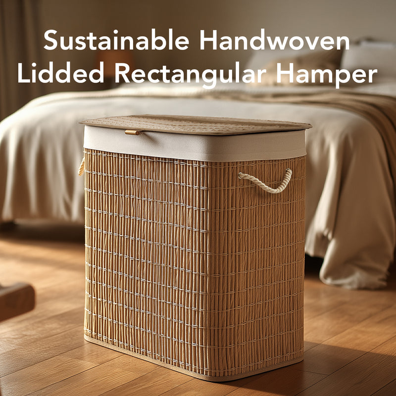 PE Rattan Rectangular Laundry Basket – Deconovo US