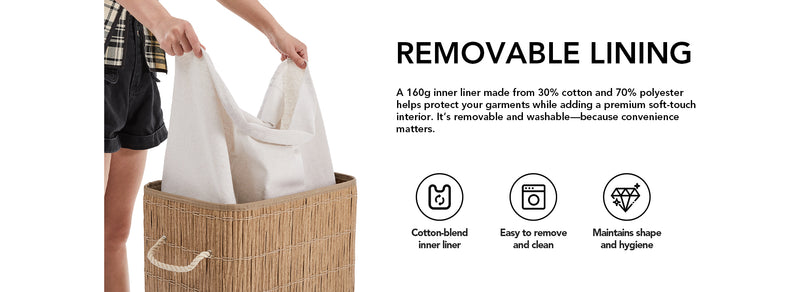 PE Rattan Rectangular Laundry Basket – Deconovo US