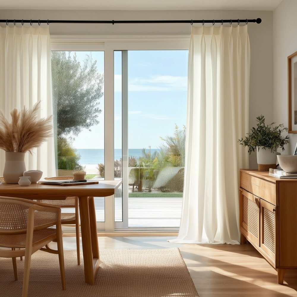 Agnes Vertical Textured Custom Sheer Curtains - Deconovo US