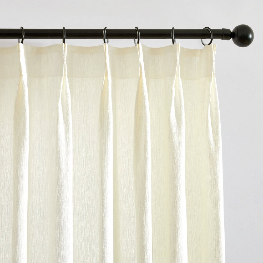Agnes Vertical Textured Custom Sheer Curtains - Deconovo US
