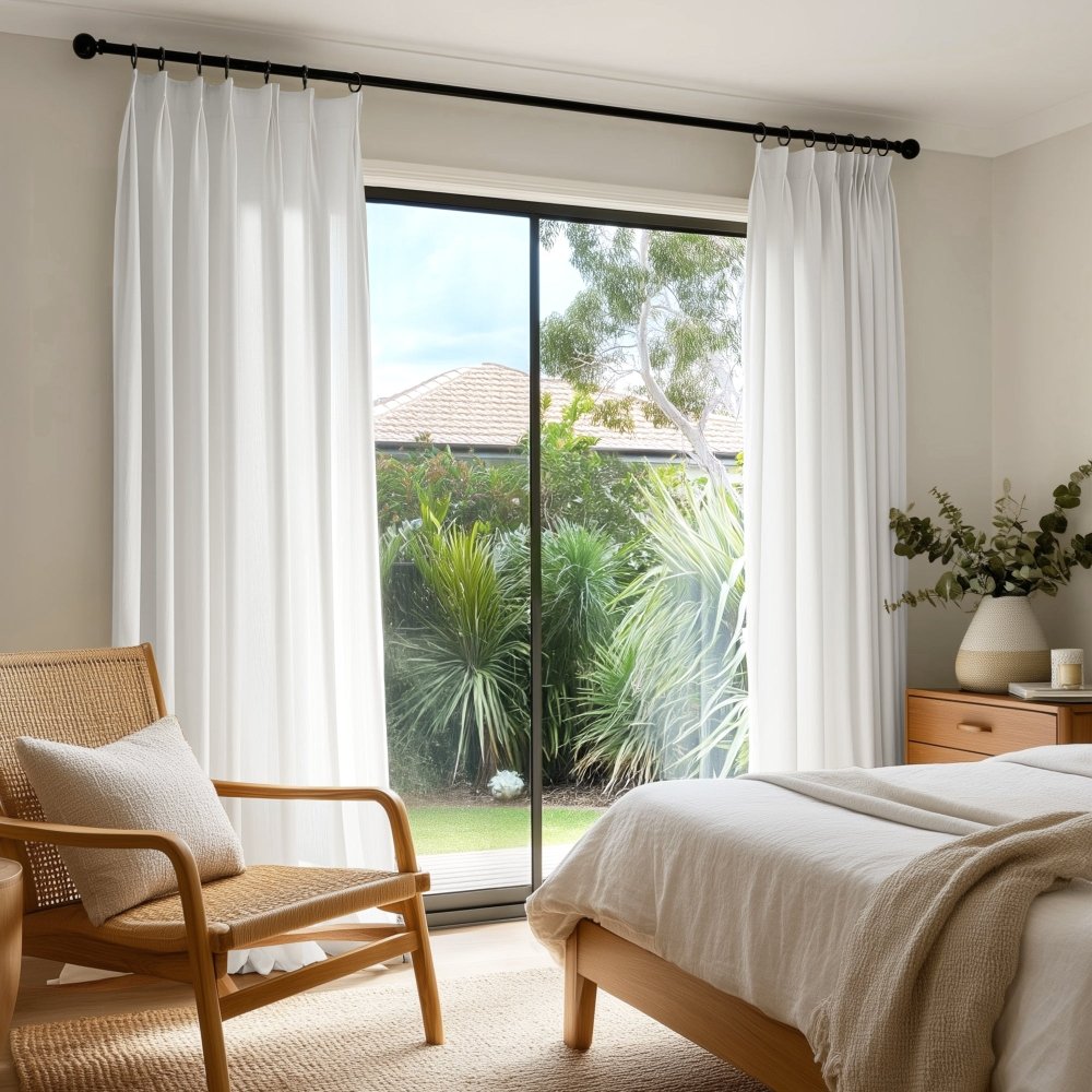 Agnes Vertical Textured Custom Sheer Curtains - Deconovo US