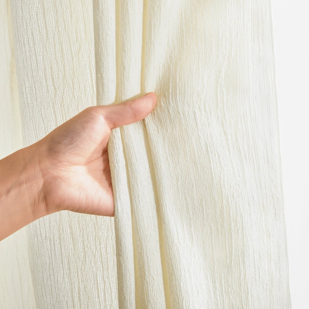 Agnes Vertical Textured Custom Sheer Curtains - Deconovo US