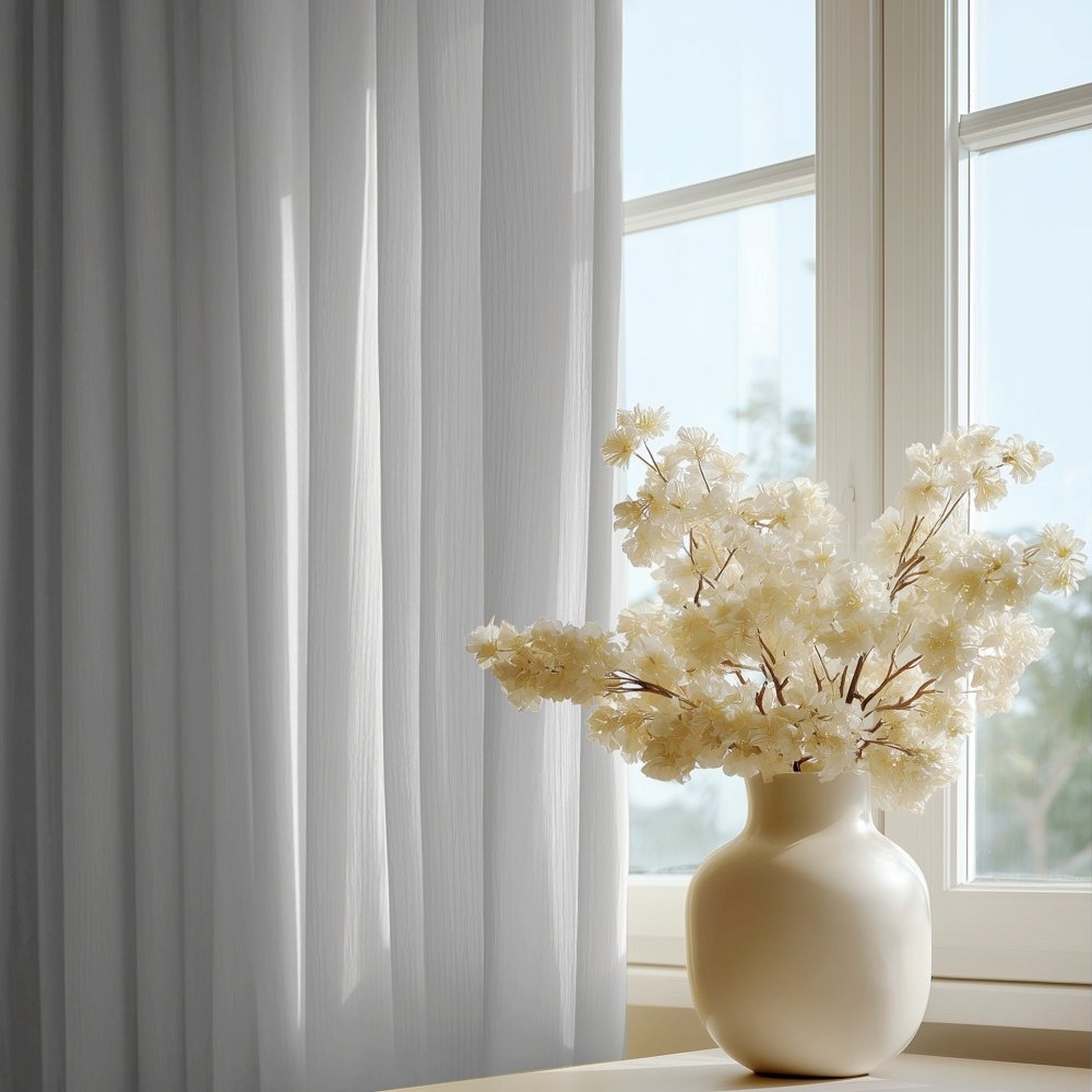 Agnes Vertical Textured Custom Sheer Curtains - Deconovo US