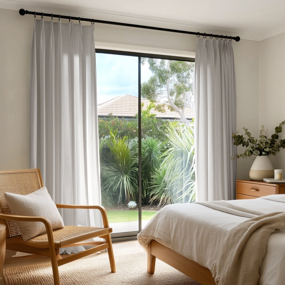 Agnes Vertical Textured Custom Sheer Curtains - Deconovo US