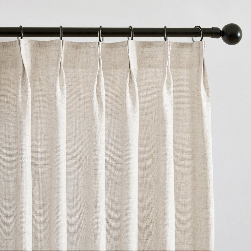 Alva Textured Linen Look Custom Blackout Curtains - Deconovo US