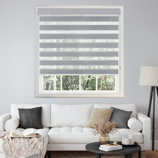 Amelia Custom Light Filtering and Waterproof Zebra Blinds - Deconovo US