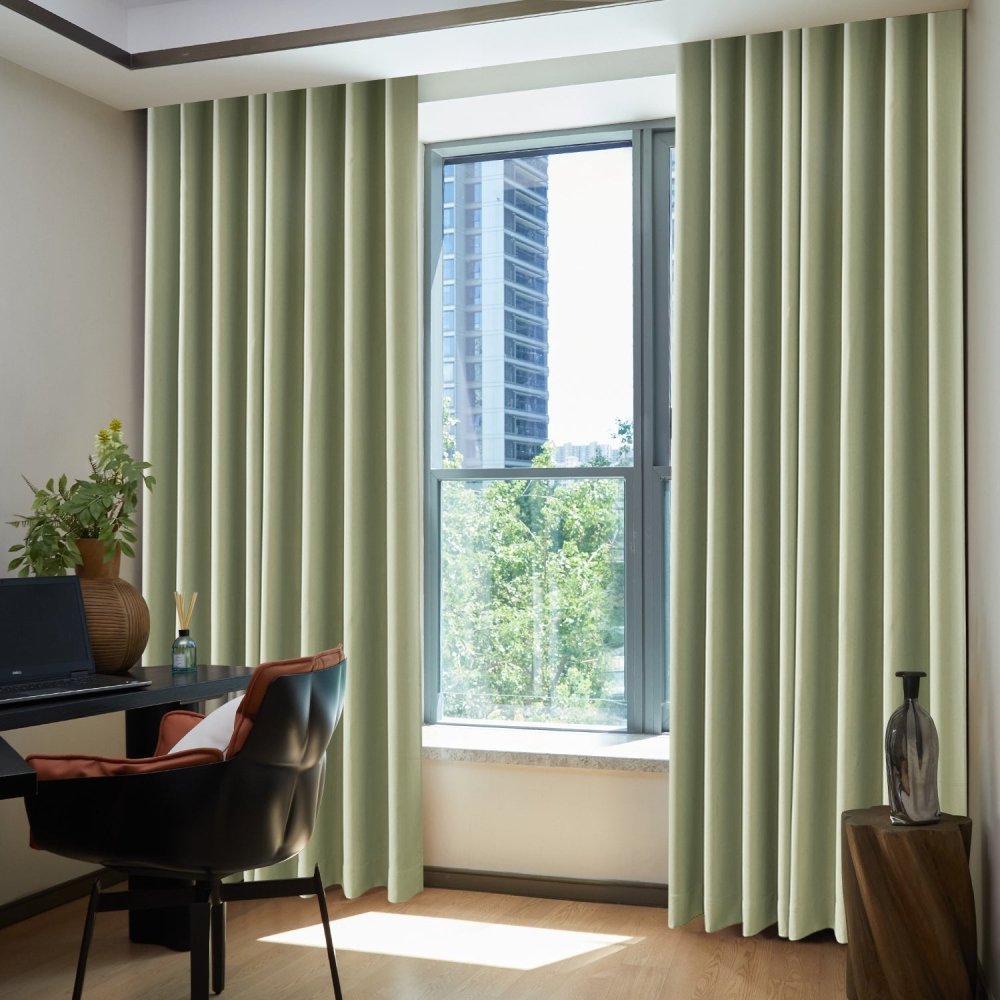 Aspasia Custom Cotton Blend Blackout Curtains - Deconovo US