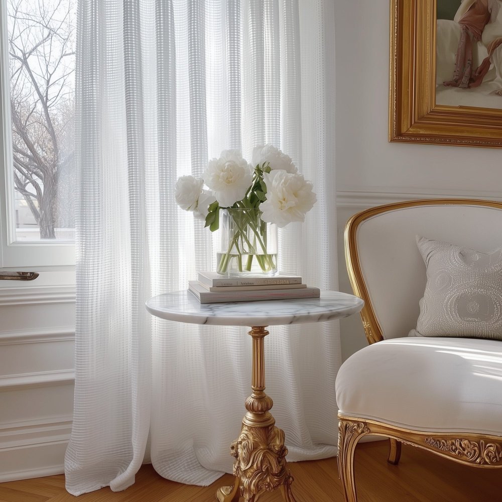 Beverly 3D Textured Voile Sheer Curtains - Deconovo US