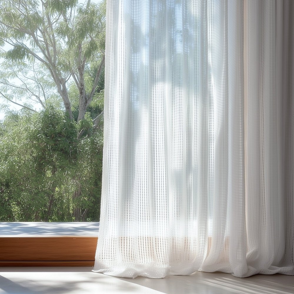 Beverly 3D Textured Voile Sheer Curtains - Deconovo US