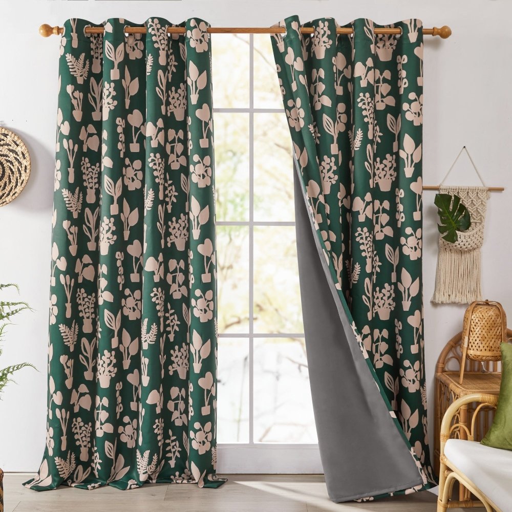 Bohome Foliage Blackout Curtains - Deconovo US