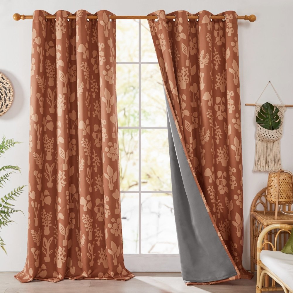 Bohome Foliage Blackout Curtains - Deconovo US