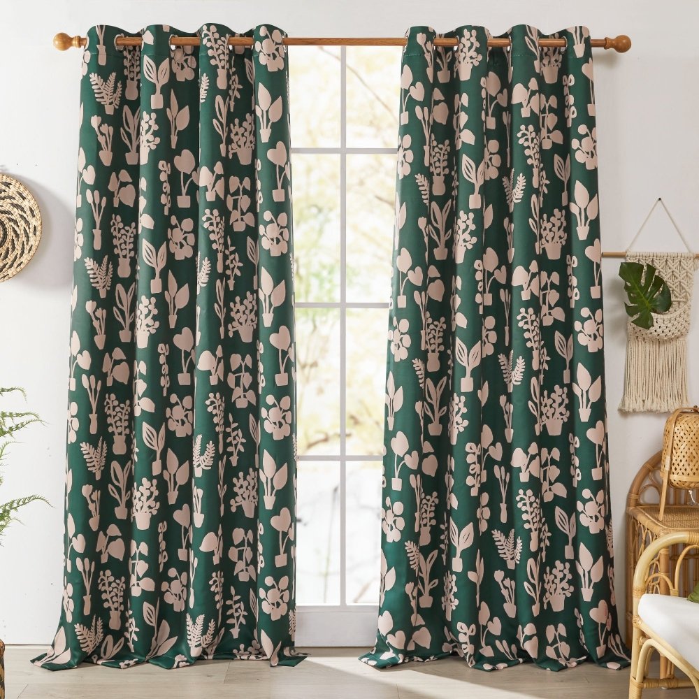 Bohome Foliage Blackout Curtains - Deconovo US