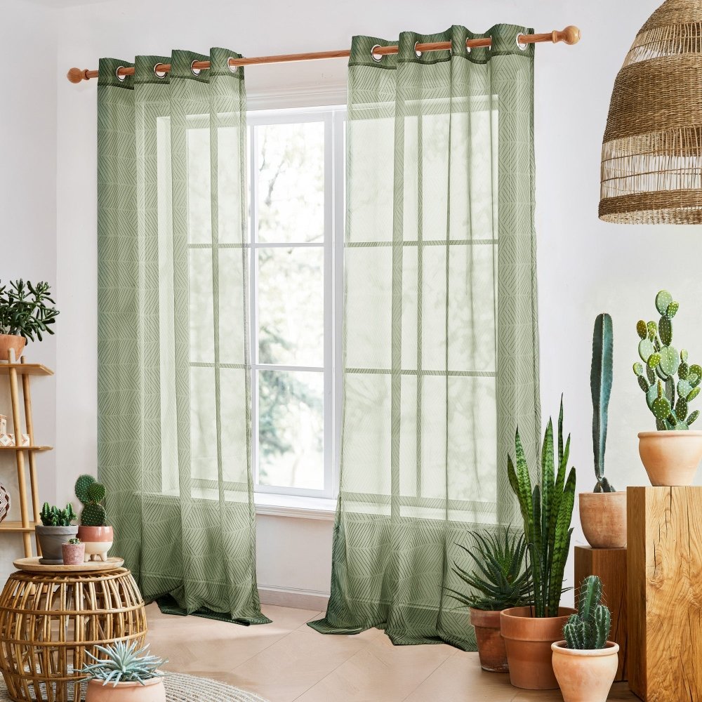 Bohome Rattan Sheer Curtains - Deconovo US