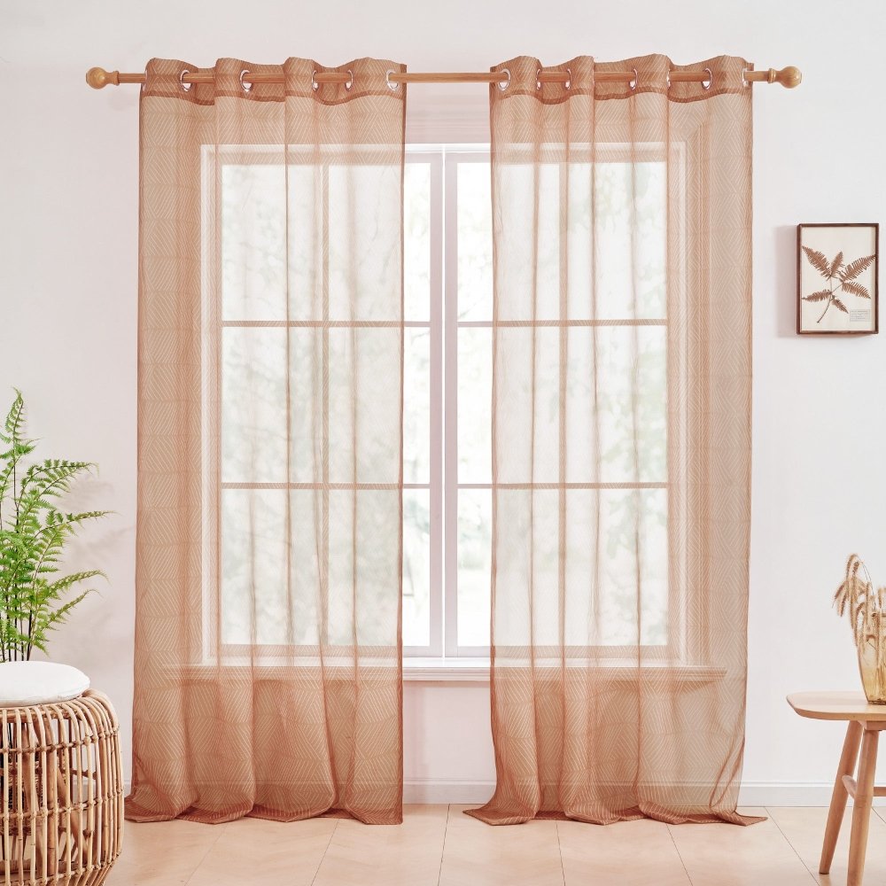 Bohome Rattan Sheer Curtains - Deconovo US