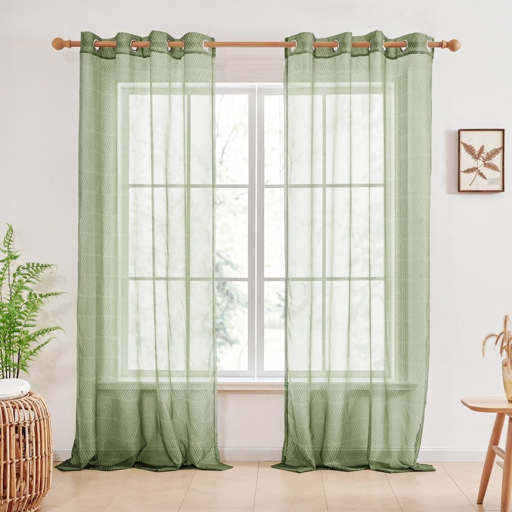 Bohome Rattan Sheer Curtains - Deconovo US