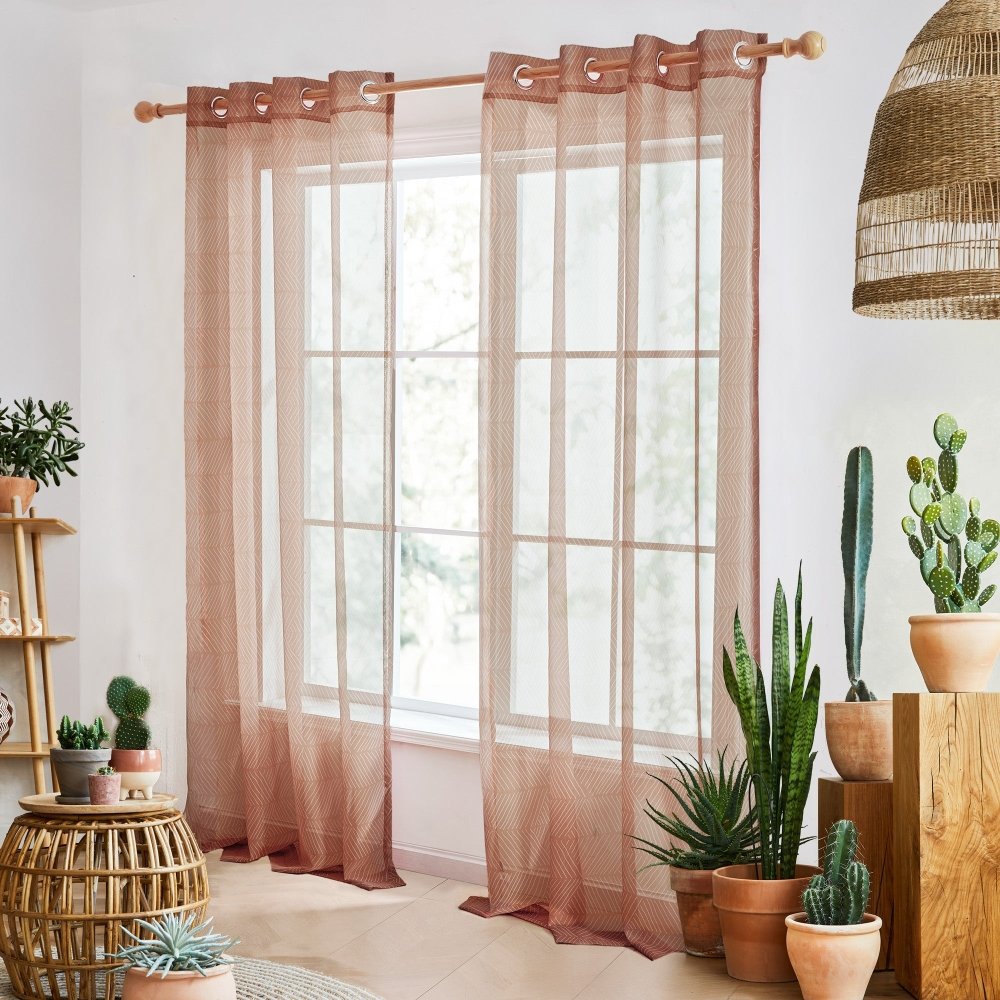 Bohome Rattan Sheer Curtains - Deconovo US