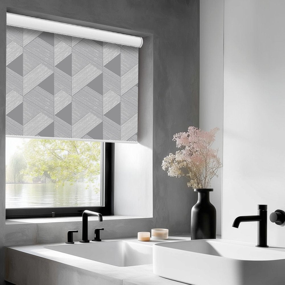 Classic Custom Pleat Print Full Blackout Roller Blinds - Deconovo US