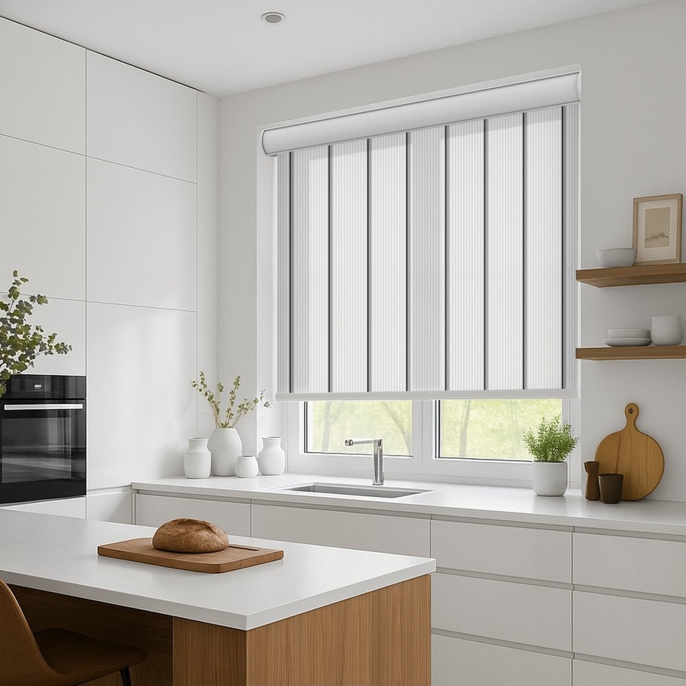 Classic Custom Stripe Screen Print Semi - Blackout Roller Blinds - Deconovo US