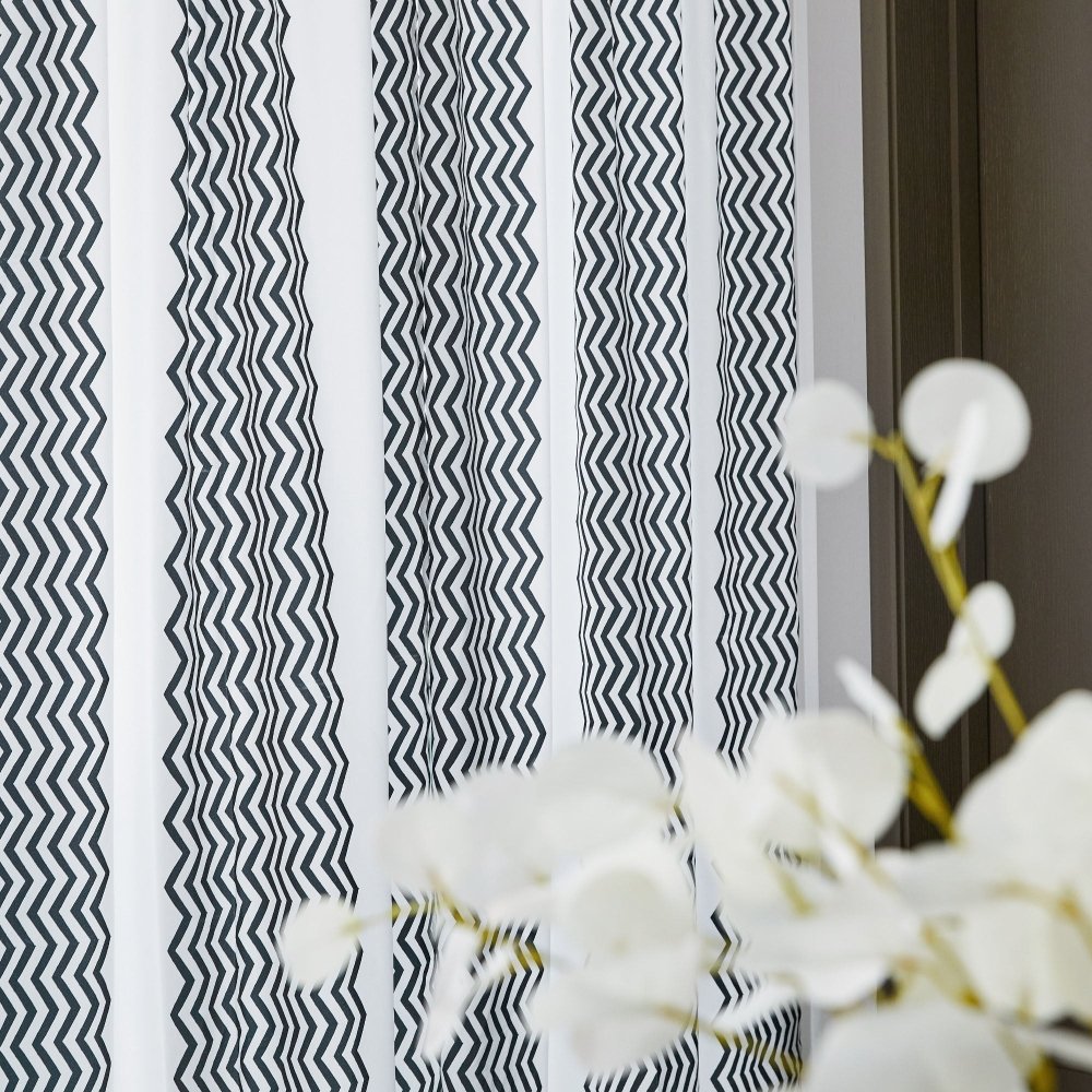 Classic Zig Zag Thermal Blackout Curtains - Deconovo US