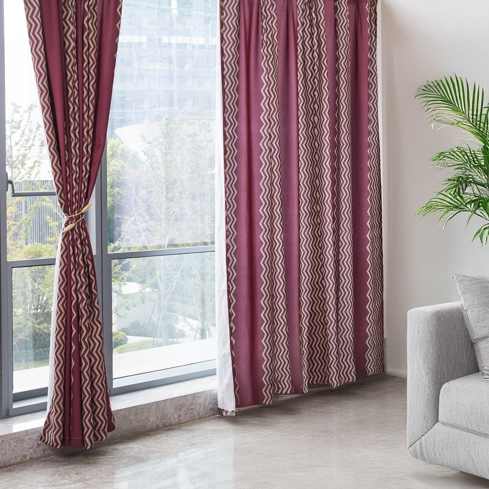 Classic Zig Zag Thermal Blackout Curtains - Deconovo US