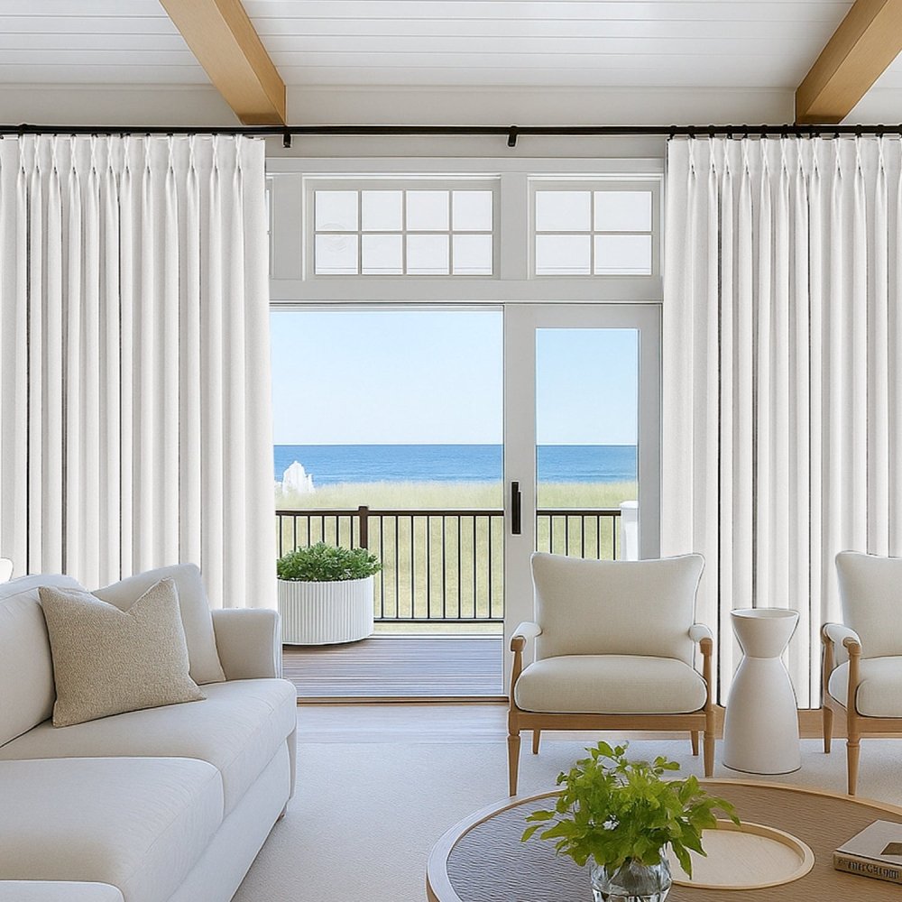 Damla Double - Layer Crinkled Sheer Curtains - Deconovo US
