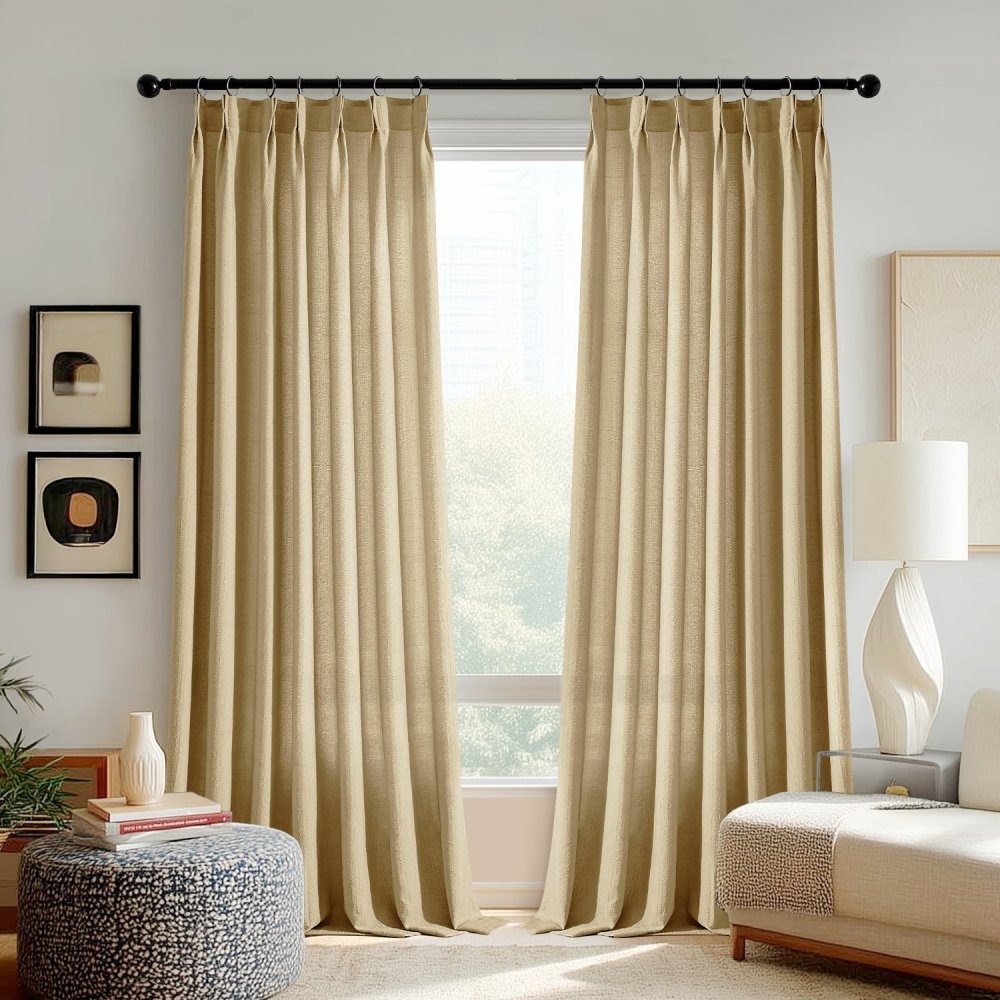 Damla Double - Layer Crinkled Sheer Curtains - Deconovo US
