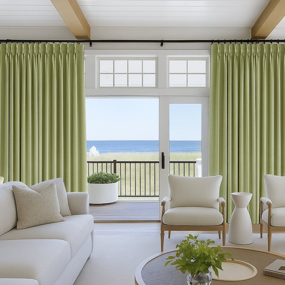 Damla Double - Layer Crinkled Sheer Curtains - Deconovo US
