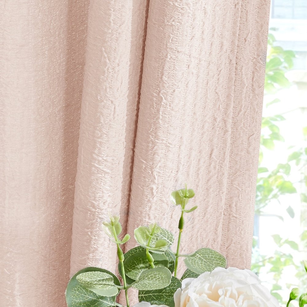 Damla Double - Layer Crinkled Sheer Curtains - Deconovo US