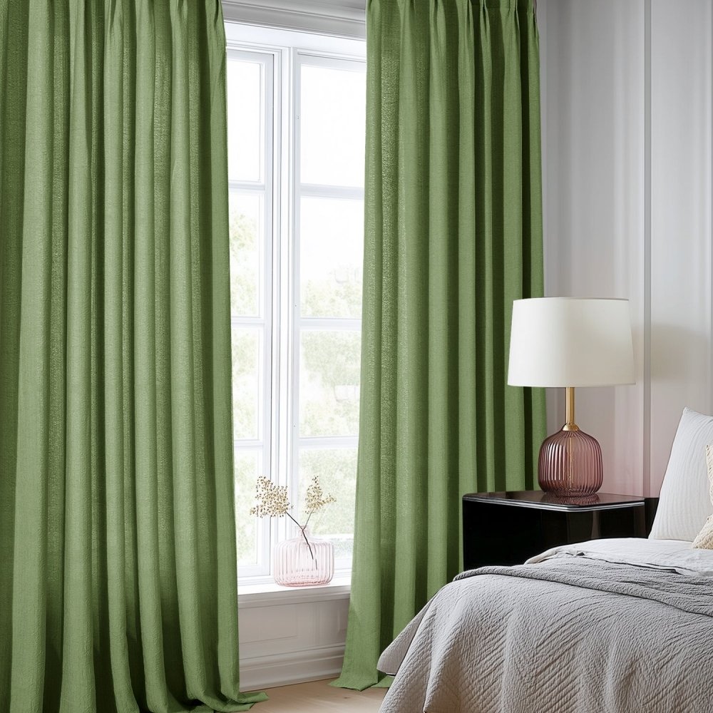 Damla Double - Layer Crinkled Sheer Curtains - Deconovo US