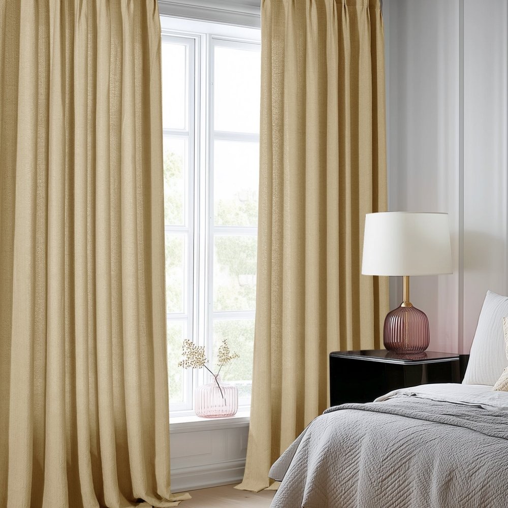 Damla Double - Layer Crinkled Sheer Curtains - Deconovo US