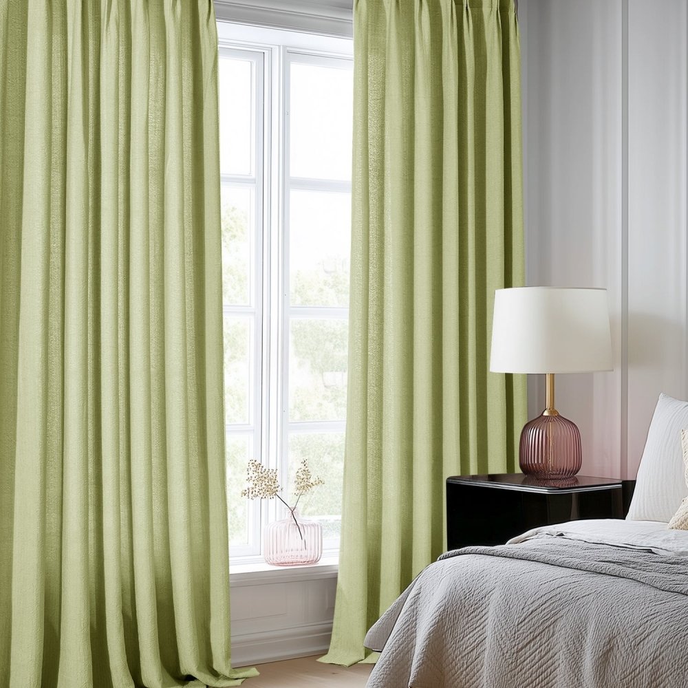 Damla Double - Layer Crinkled Sheer Curtains - Deconovo US