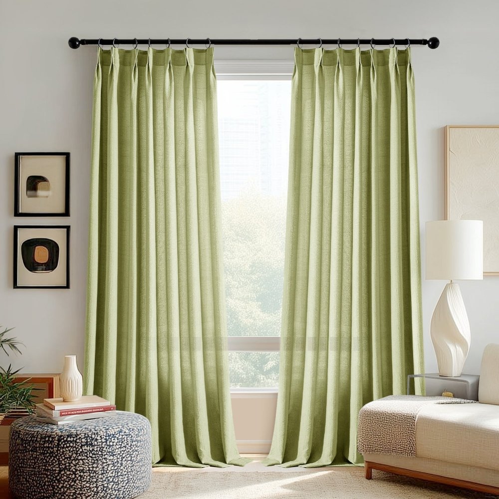 Damla Double - Layer Crinkled Sheer Curtains - Deconovo US