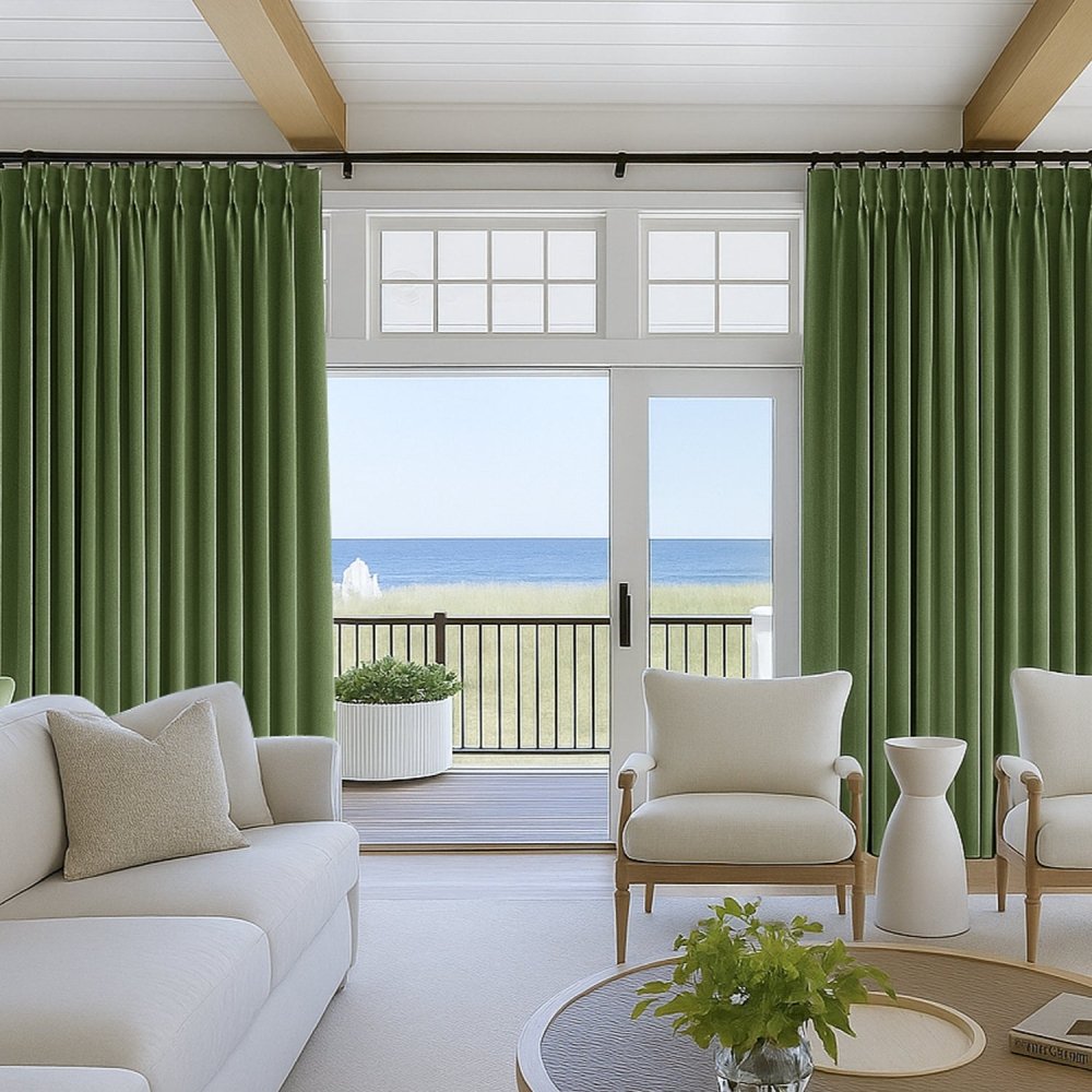Damla Double - Layer Crinkled Sheer Curtains - Deconovo US