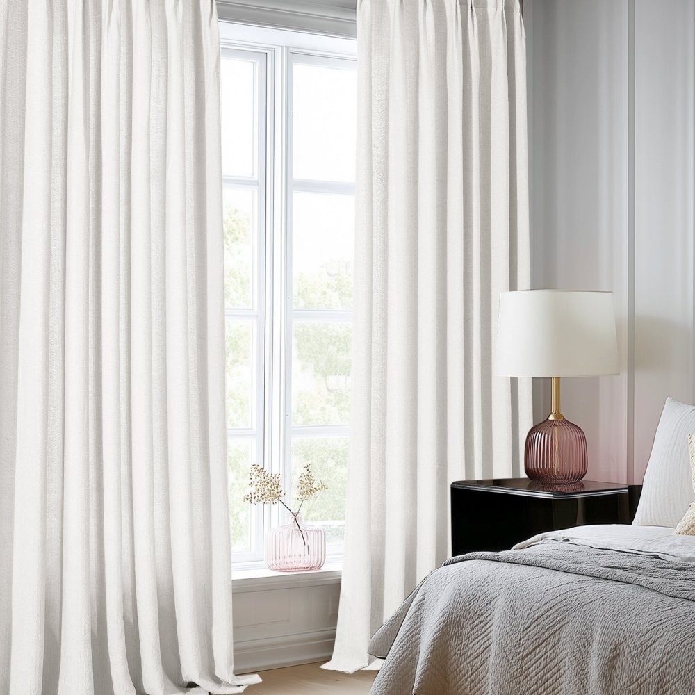 Damla Double - Layer Crinkled Sheer Curtains - Deconovo US