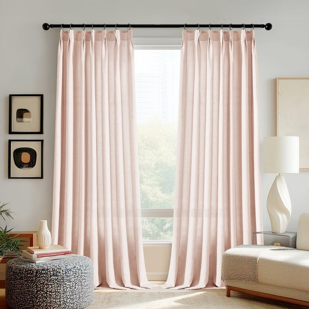 Damla Double - Layer Crinkled Sheer Curtains - Deconovo US