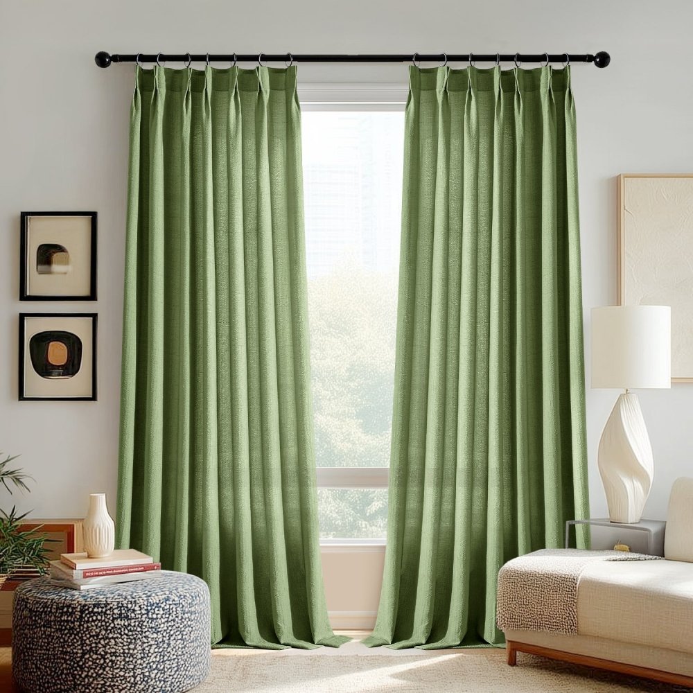 Damla Double - Layer Crinkled Sheer Curtains - Deconovo US
