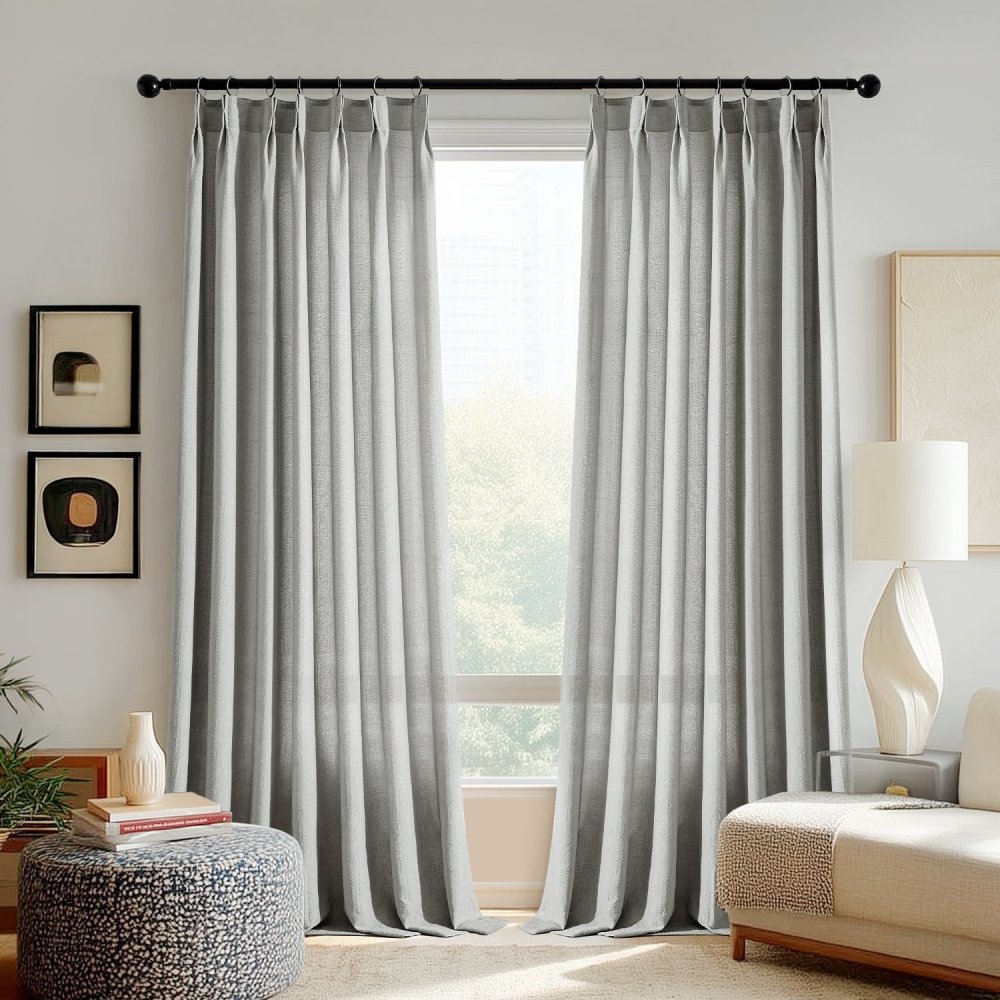 Damla Double - Layer Crinkled Sheer Curtains - Deconovo US