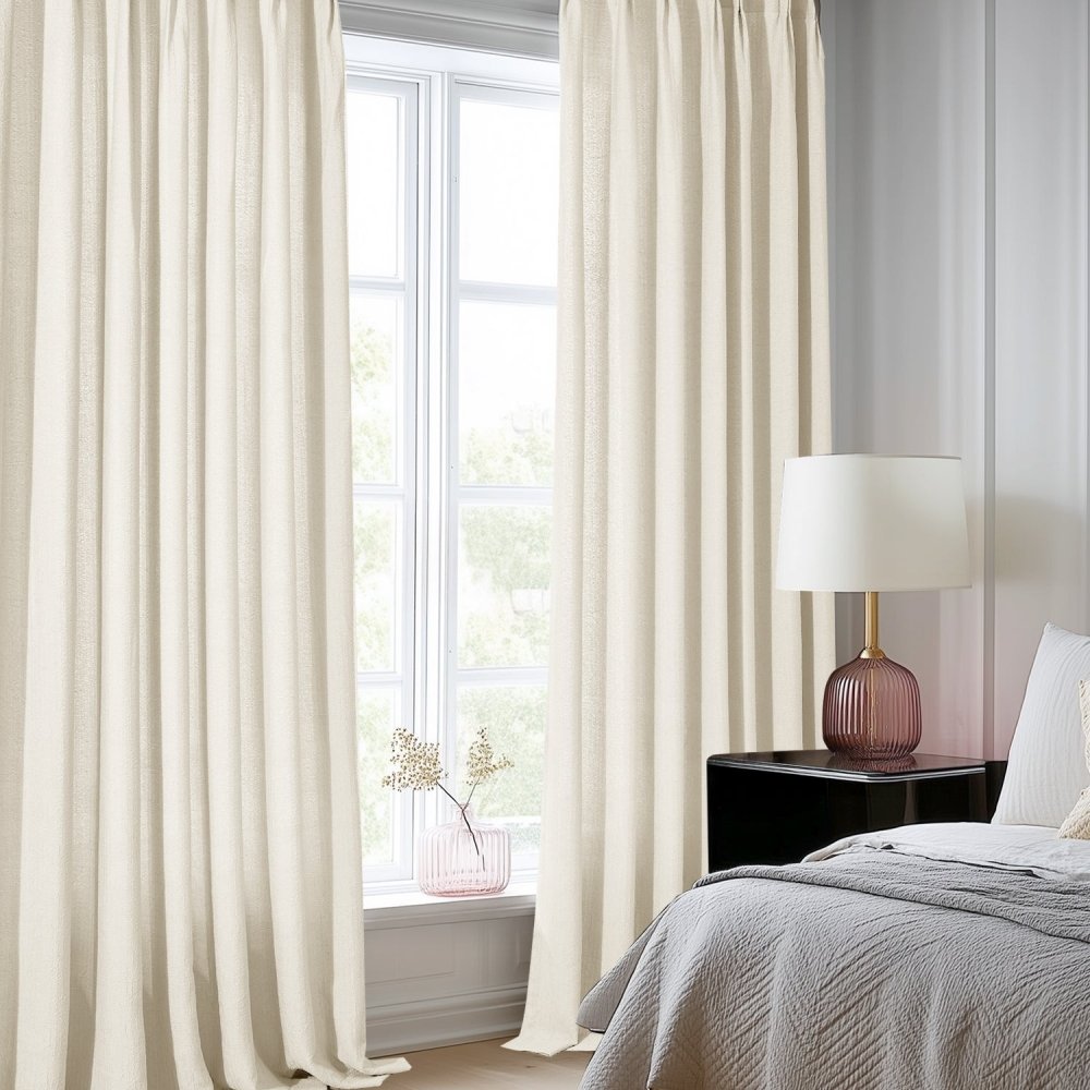 Damla Double - Layer Crinkled Sheer Curtains - Deconovo US