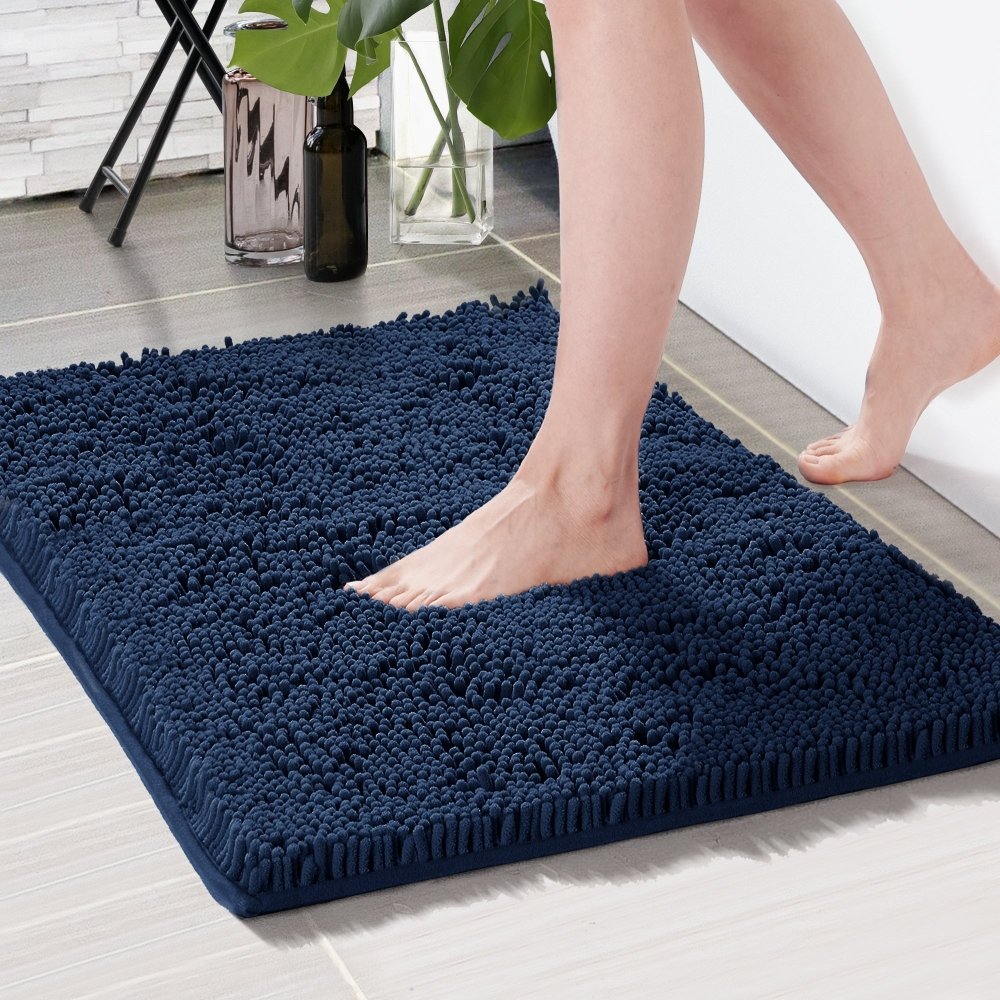 Deconovo 4 - Pack Bath Rugs: Thick Chenille, Soft & Quick - Dry Plush for Bathtub & Shower - Deconovo US