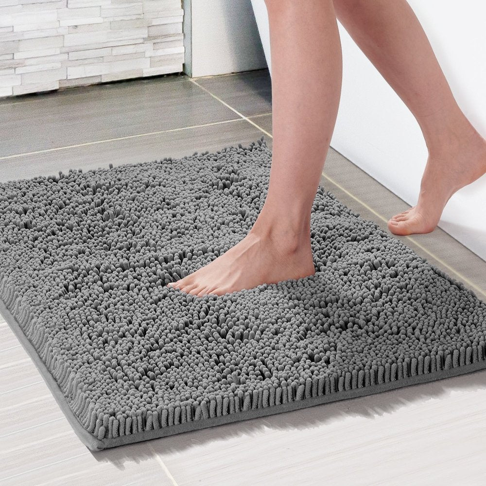 Deconovo 4 - Pack Bath Rugs: Thick Chenille, Soft & Quick - Dry Plush for Bathtub & Shower - Deconovo US