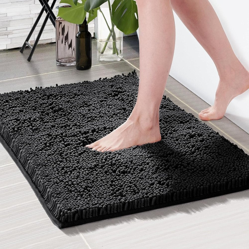 Deconovo 4 - Pack Bath Rugs: Thick Chenille, Soft & Quick - Dry Plush for Bathtub & Shower - Deconovo US