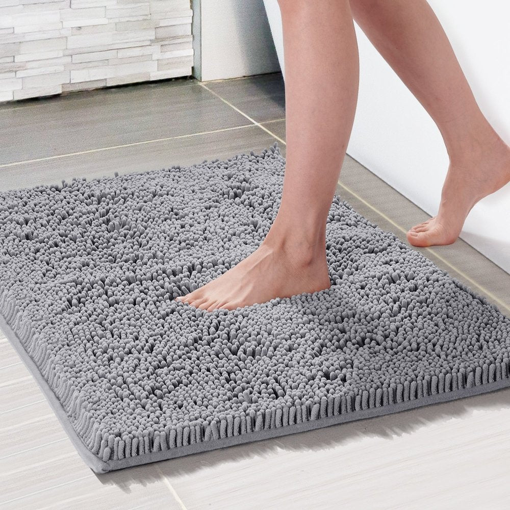 Deconovo 4 - Pack Bath Rugs: Thick Chenille, Soft & Quick - Dry Plush for Bathtub & Shower - Deconovo US