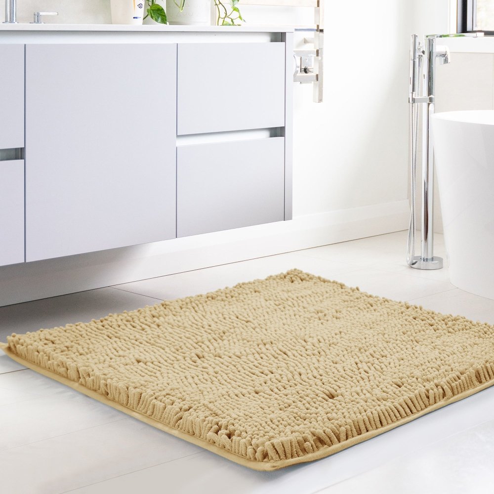 Deconovo 4 - Pack Bath Rugs: Thick Chenille, Soft & Quick - Dry Plush for Bathtub & Shower - Deconovo US