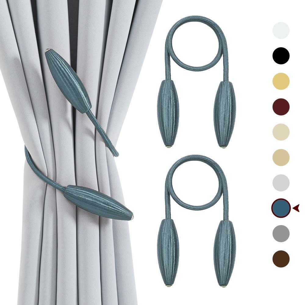 Deconovo Elegant Curtain Tiebacks - Stylish Holdbacks for Draperies with No - Drill Installation, Versatile Decorative Curtain Pullbacks - Deconovo US