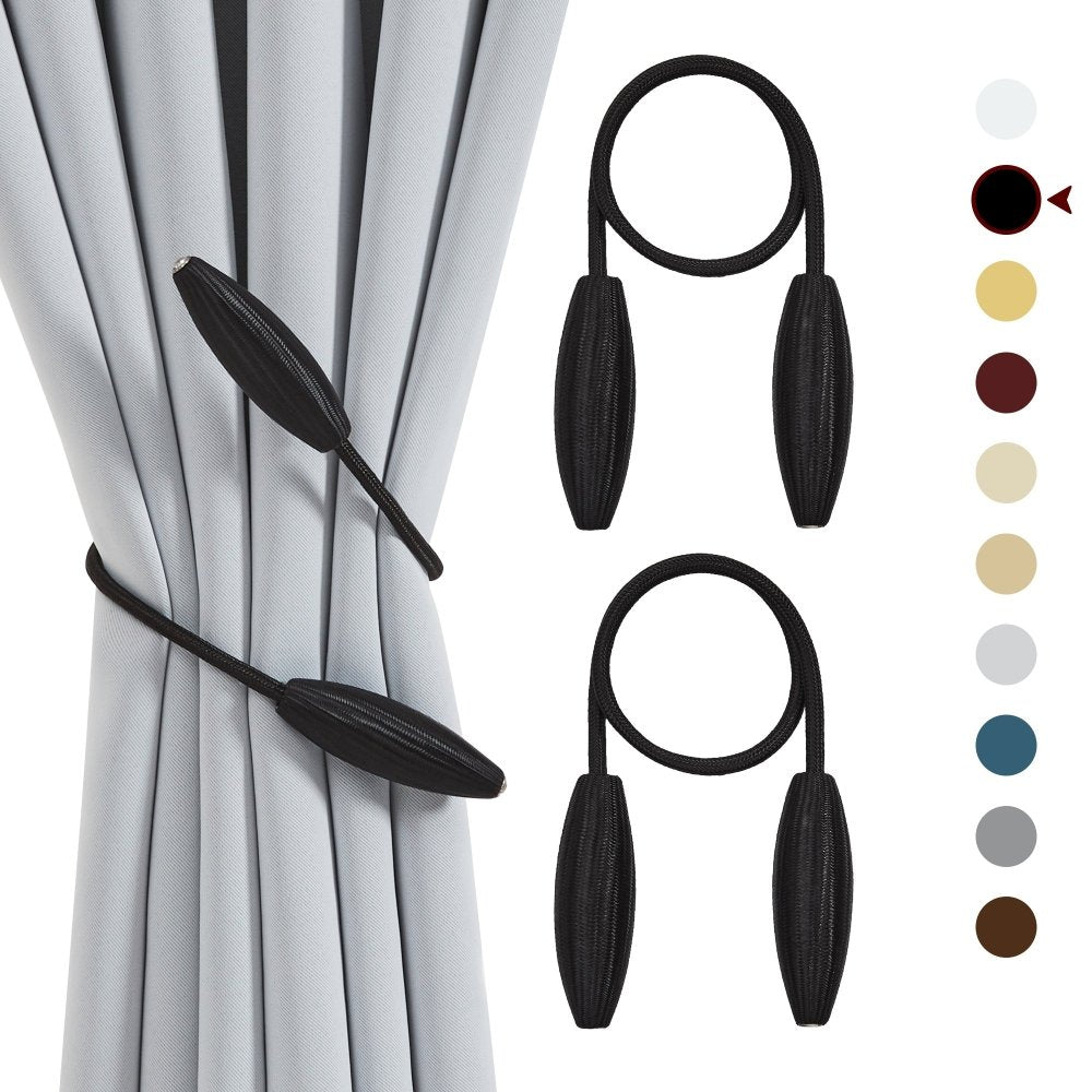 Deconovo Elegant Curtain Tiebacks - Stylish Holdbacks for Draperies with No - Drill Installation, Versatile Decorative Curtain Pullbacks - Deconovo US