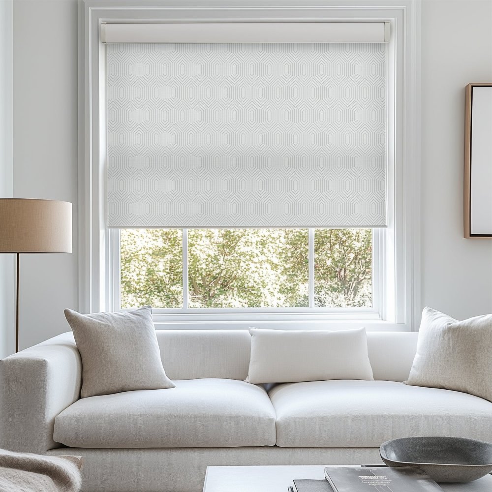 Dina Custom Designer Print Semi - Blackout Roller Blinds - Deconovo US
