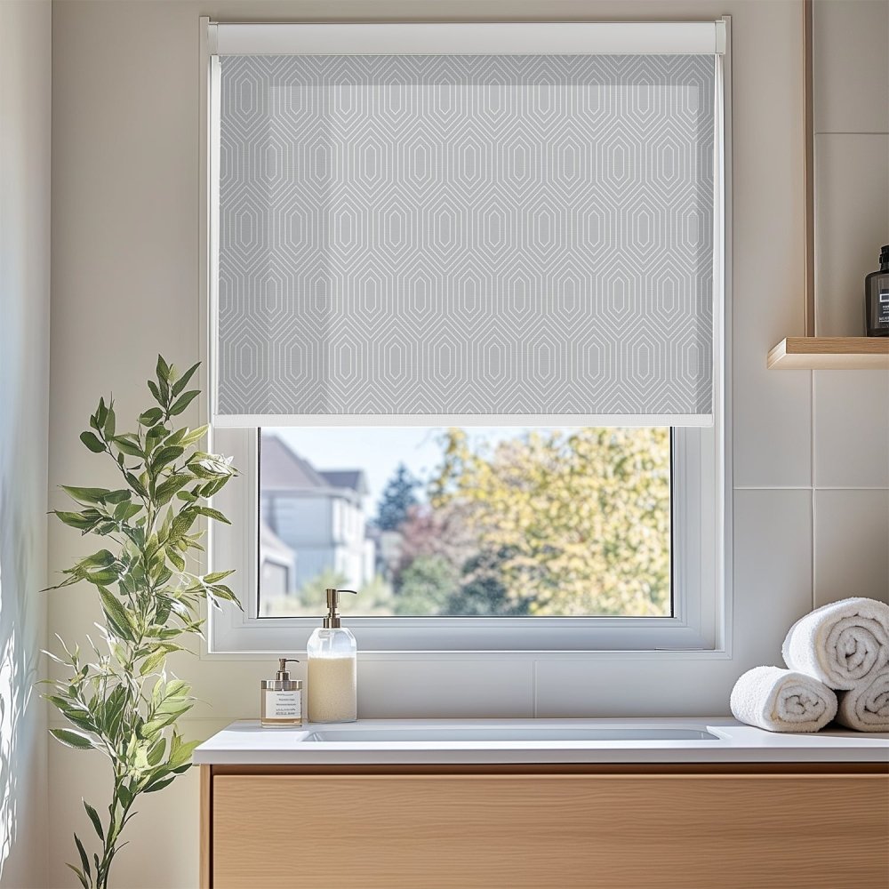 Dina Custom Designer Print Semi - Blackout Roller Blinds - Deconovo US